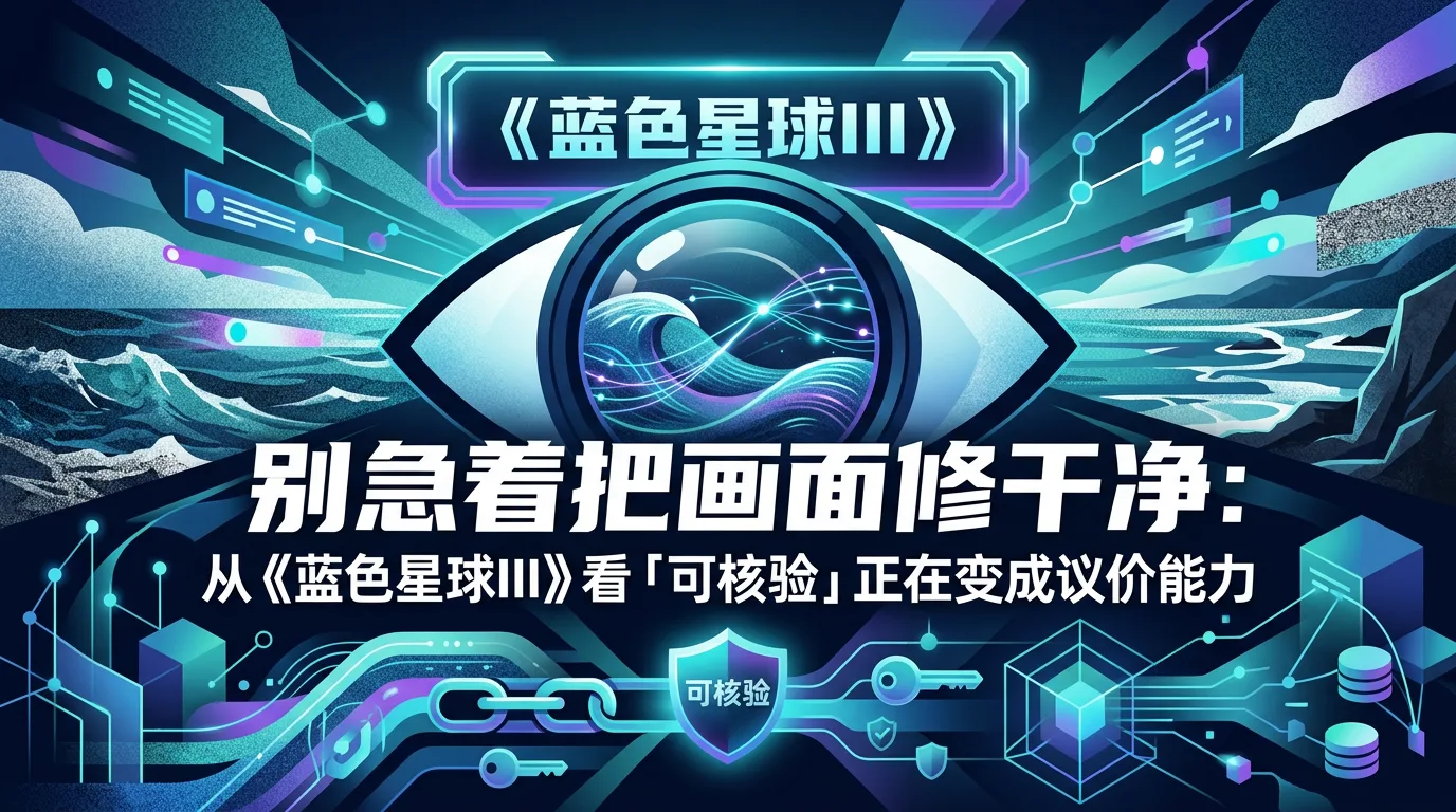 别急着把画面修干净:从《蓝色星球III》看「可核验」正在变成议价能力 示意图