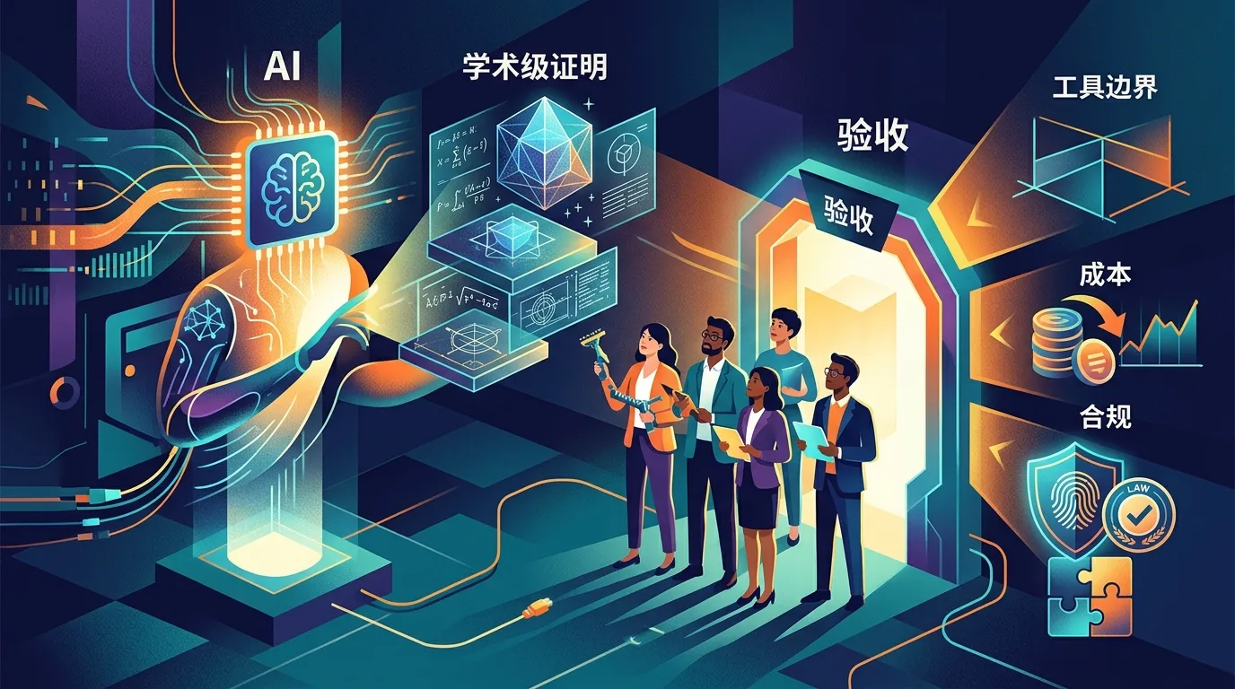 AI 一天交出学术级证明，企业真正的短板在验收：工具边界、成本与合规三问 示意图