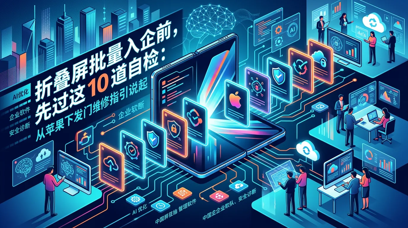 折叠屏批量入企前，先过这 10 道自检：从苹果下发门店维修指引说起 示意图